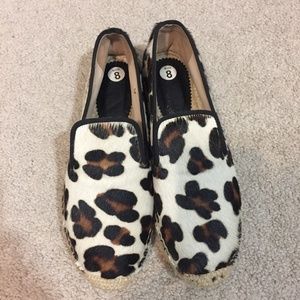 Elyse Walker Los Angeles Leopard print calf hair Espadrilles 38